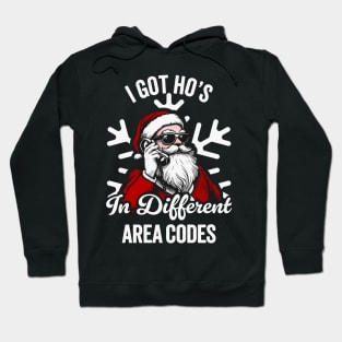 I Got Ho's In Different Area Codes - Funny Santa Hoodie